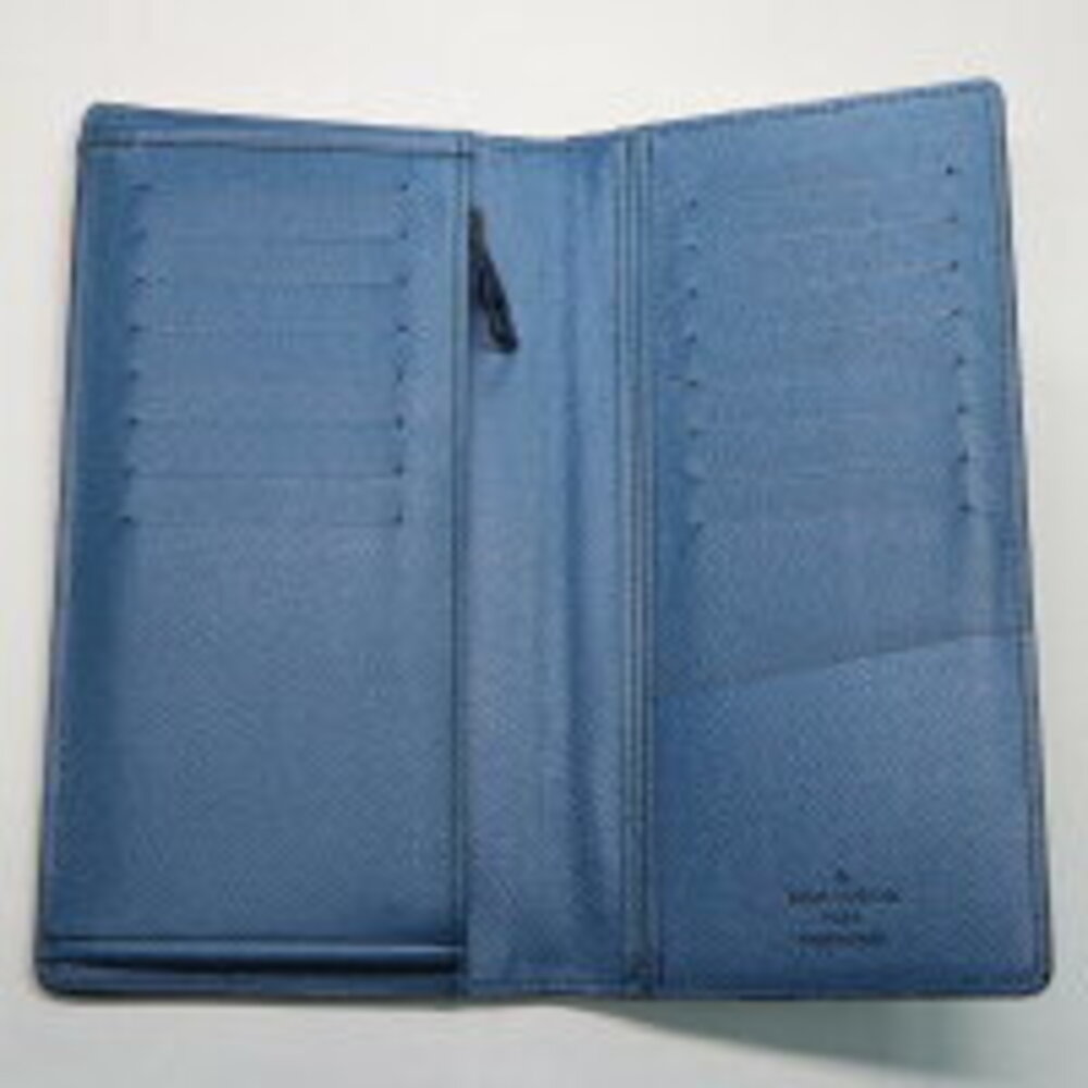 Louis Vuitton Brazza leather Wallet Epi blue red